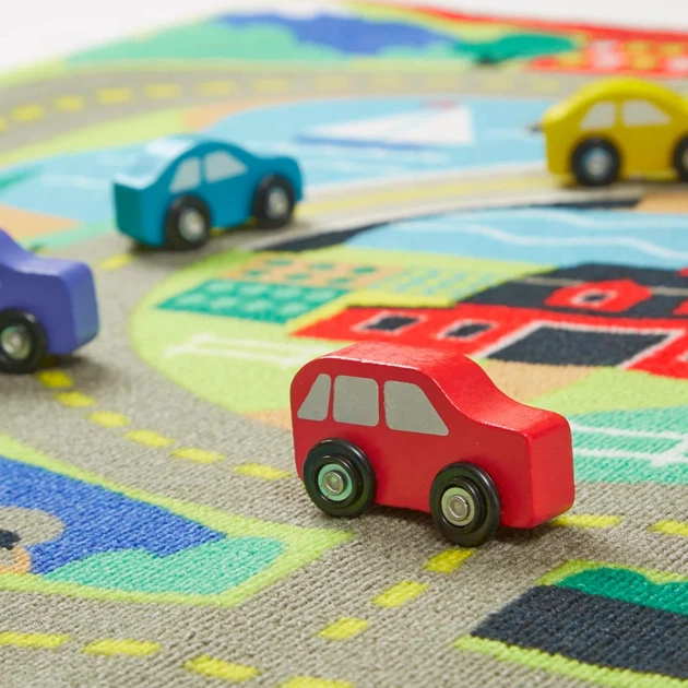 Ігровий килимок з машинками Міська дорога 110х120 см Melissa&Doug MD19400 - Фото 8 Ігровий килимок з машинками Міська дорога 110х120 см Melissa&Doug MD19400 - зображення 8