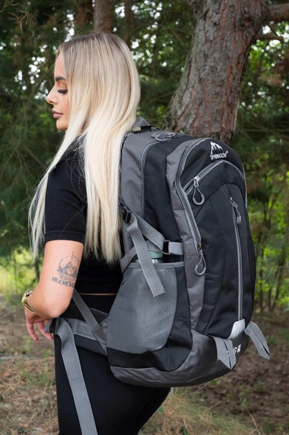 Туристический рюкзак Springos 60 л CS0132 Black/Grey - изображение 6