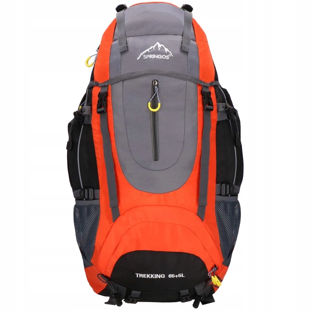 Туристический рюкзак Springos 70 л CS0128 Black/Grey/Orange - Фото 7 Туристический рюкзак Springos 70 л CS0128 Black/Grey/Orange - изображение 7