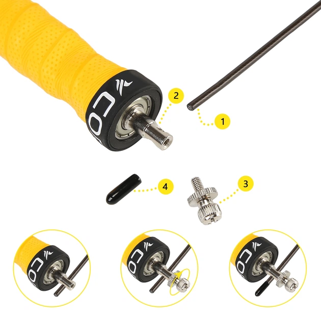 Скоростная скакалка для кроссфита Cornix Speed Rope Pro XR-0521 Yellow - Фото 8 Скоростная скакалка для кроссфита Cornix Speed Rope Pro XR-0521 Yellow - изображение 8