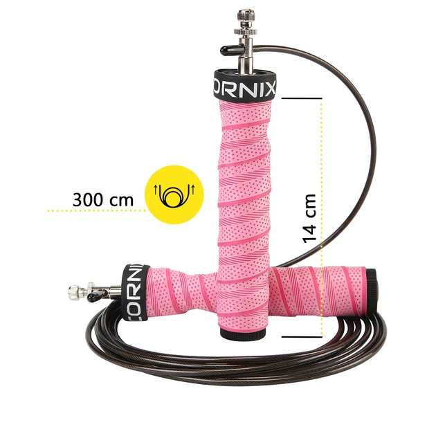 Скоростная скакалка для кроссфита Cornix Speed Rope Pro XR-0520 Pink - Фото 10 Скоростная скакалка для кроссфита Cornix Speed Rope Pro XR-0520 Pink - изображение 10