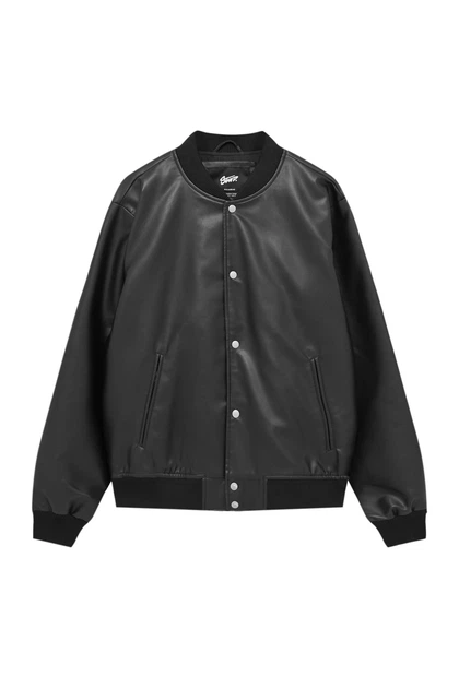Куртка Pull & Bear чорний DNGAZ806 S - Фото 6 Куртка Pull & Bear чорний DNGAZ806 S - изображение 6