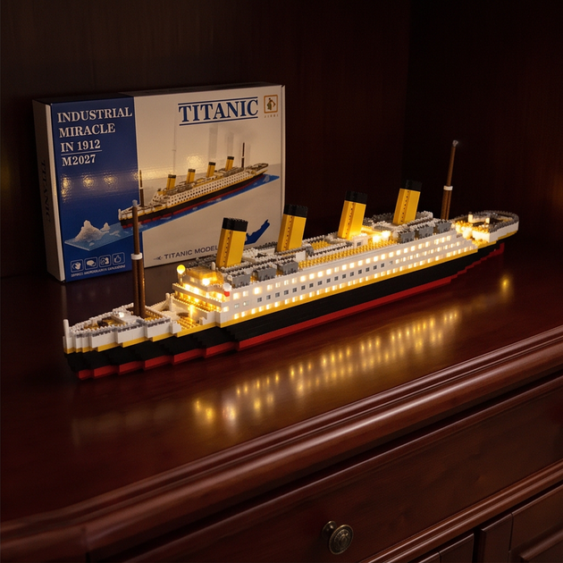 Конструктор Титанік великий лайнер Titanic з 1855 деталей 32 см з ABS пластику – розвивальний набір для дітей - Фото 4 Конструктор Титанік великий лайнер Titanic з 1855 деталей 32 см з ABS пластику – розвивальний набір для дітей - зображення 4