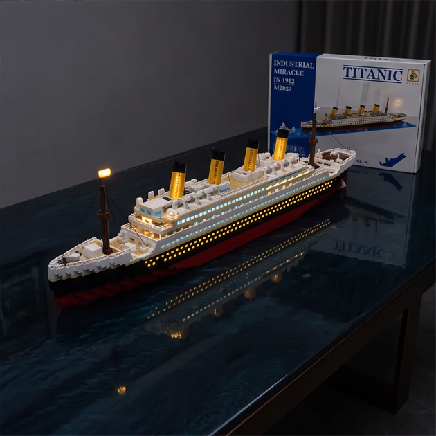 Конструктор Титанік великий лайнер Titanic з 1855 деталей 32 см з ABS пластику – розвивальний набір для дітей - Фото 7 Конструктор Титанік великий лайнер Titanic з 1855 деталей 32 см з ABS пластику – розвивальний набір для дітей - зображення 7