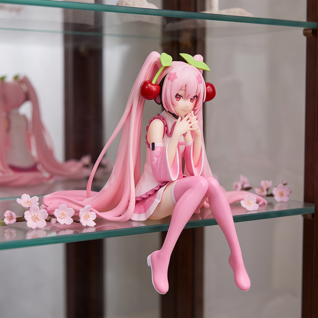 Коллекционная аниме фигурка Hatsune Sakura Miku 12 см , статуэтка Хатсуне Мику для полки декора авто сидячая Розовая - Фото 5 Коллекционная аниме фигурка Hatsune Sakura Miku 12 см , статуэтка Хатсуне Мику для полки декора авто сидячая Розовая - изображение 5