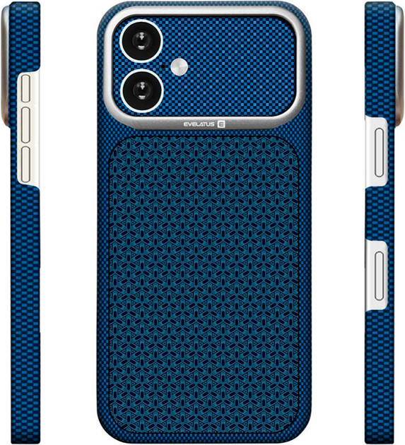 Etui Evelatus Carbon Premium MagSafe do Apple iPhone 17 Midnight Blue (4752192110550) - Zdjęcie 2 Etui Evelatus Carbon Premium MagSafe do Apple iPhone 17 Midnight Blue (4752192110550) - obraz 2