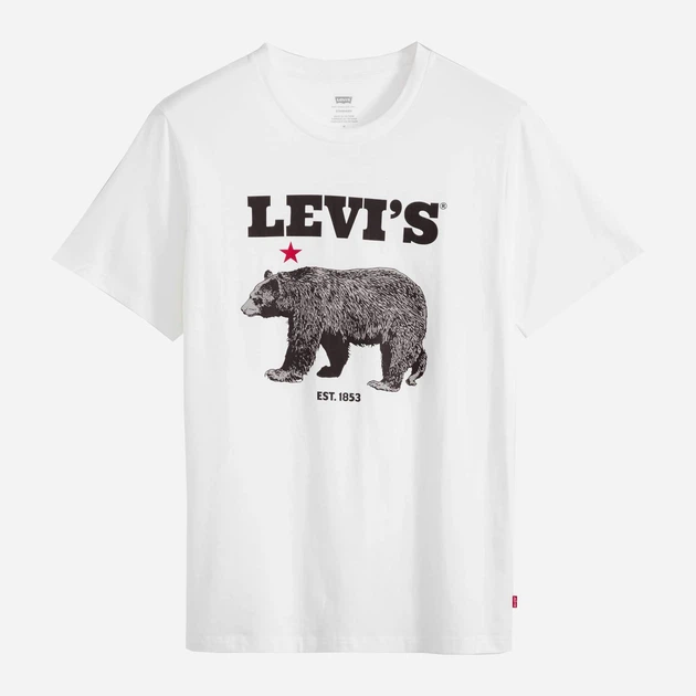 Футболка бавовняна довга чоловіча Levi`s 435896554 M Біла (1162676425) - зображення 5
