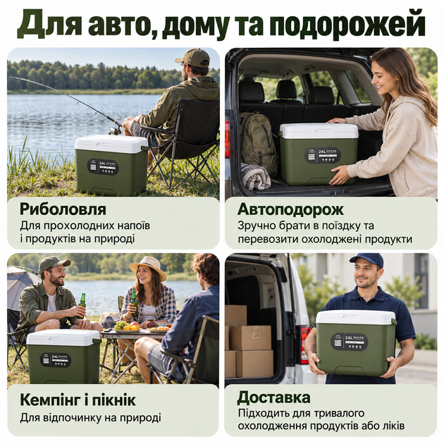 Автомобільний термобокс Inspire I-24L Green - зображення 7