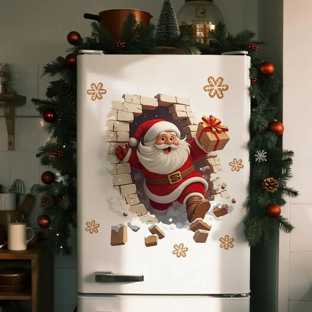 Новорічна 3D інтер'єрна наклейка Christmas Wall Sticker HS1787Q - Фото 2 Новорічна 3D інтер'єрна наклейка Christmas Wall Sticker HS1787Q - зображення 2