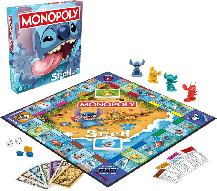 Настільна гра Hasbro Monopoly Disney Stitch Польська версія G0388 (5010996325037) - зображення 3