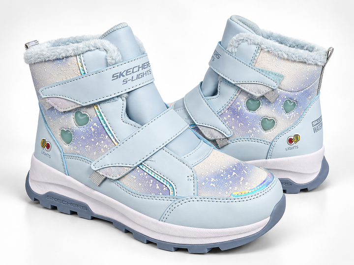 Подростковые ботинки для девочки Skechers S-Lights Storm Blazer Waterproof голубые 36 (6929953783029) (23 см) - Фото 4 Подростковые ботинки для девочки Skechers S-Lights Storm Blazer Waterproof голубые 36 (6929953783029) (23 см) - изображение 4