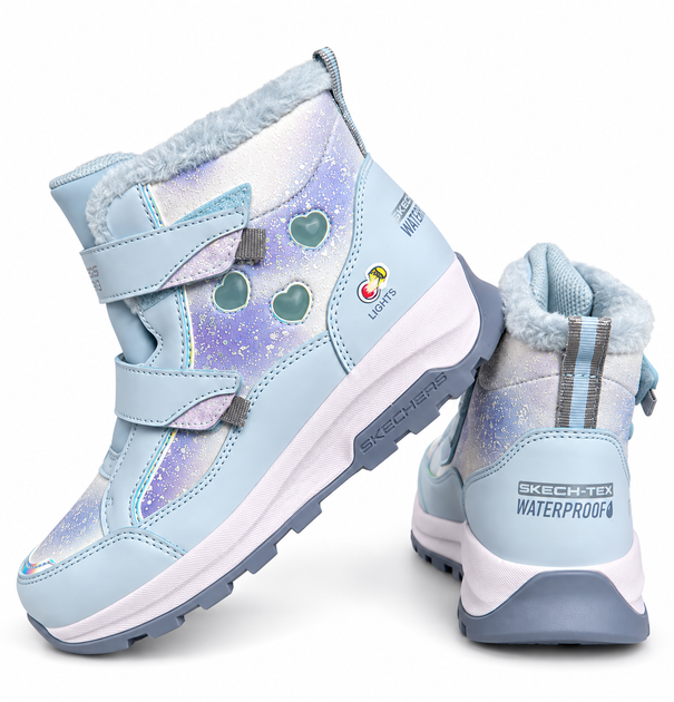 Подростковые ботинки для девочки Skechers S-Lights Storm Blazer Waterproof голубые 36 (6929953783029) (23 см) - Фото 5 Подростковые ботинки для девочки Skechers S-Lights Storm Blazer Waterproof голубые 36 (6929953783029) (23 см) - изображение 5