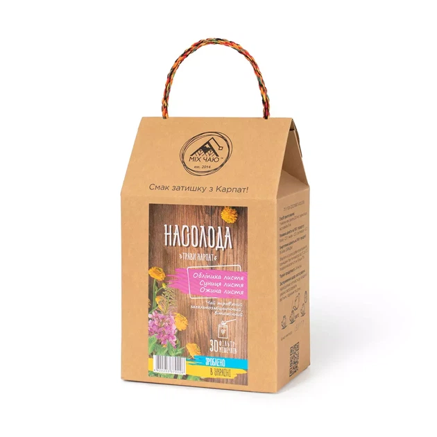 Чай НАСОЛОДА фільтр-пакет Mix Чаю 30 пакетиків, 30г - Фото 1 Чай НАСОЛОДА фільтр-пакет Mix Чаю 30 пакетиків, 30г - зображення 1