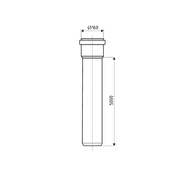 Труба канализационная Ostendorf-OSMA KG System d160x5000 мм, ПВХ, SN4, серый (SD00058108) - изображение 2