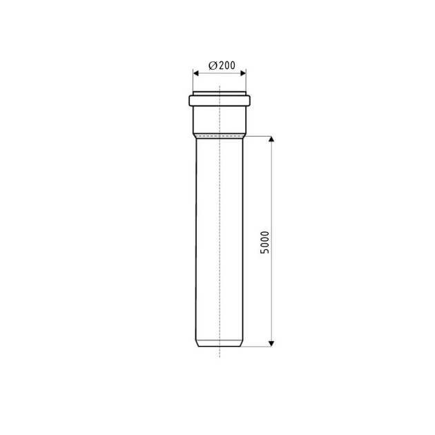 Канализационная труба Ostendorf-OSMA KG System d200x5000 мм, ПВХ, SN4, серый (SD00058113) - изображение 2