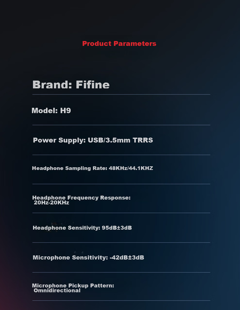 Наушники Fifine H9 Black - Фото 4 Наушники Fifine H9 Black - изображение 4