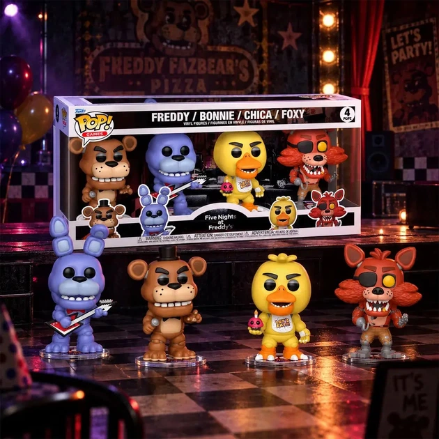 Набір фігурок Funko Pop! 5 ночей у Фредді 4 фігурки (95660) - Фото 3 Набір фігурок Funko Pop! 5 ночей у Фредді 4 фігурки (95660) - зображення 3