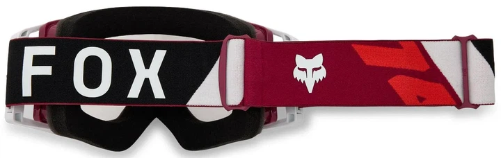 Маска мотокроссовая Fox Airspace Tine Cranberry Grey Lens бордовая широкий обзор - изображение 2