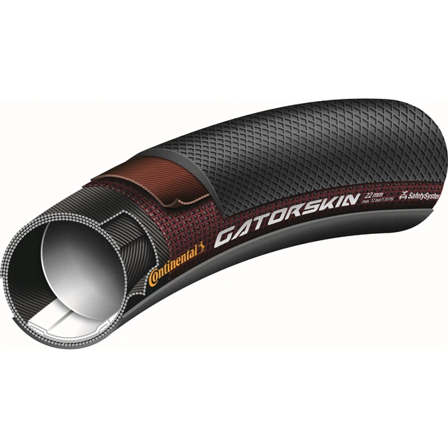 Покришка шосейна Continental Gatorskin 27x1 1/4 32-630 чорна PolyX Breaker skin 440 г - зображення 3