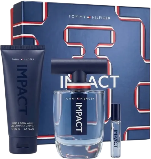 Zestaw męski Tommy Hilfiger Impact Woda toaletowa 100 ml + Żel pod prysznic 100 ml + Miniaturka 4 ml (7640496671709) - Zdjęcie 1 Zestaw męski Tommy Hilfiger Impact Woda toaletowa 100 ml + Żel pod prysznic 100 ml + Miniaturka 4 ml (7640496671709) - obraz 1