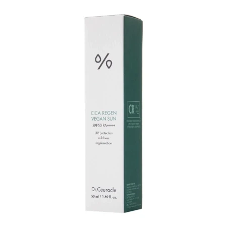 Сонцезахисний крем Dr. Ceuracle Cica Regen Vegan Sun SPF50+/PA++++ 50 мл - зображення 3