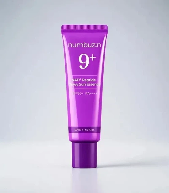 Солнцезащитная эссенция Numbuzin No.9 NAD+ 9 Peptides Dewy Sun Essence SPF50+ PA++++ - изображение 5
