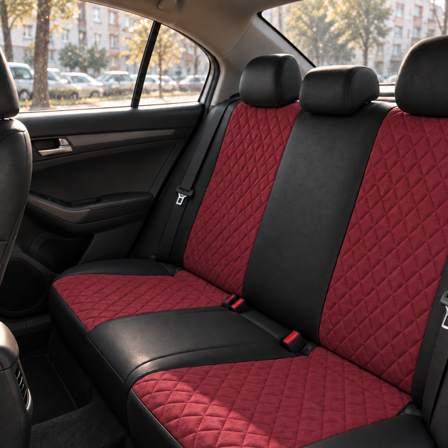 Авточехлы Alux Kia Optima 3 (TF) Красные экокожа + алькантара (AL-1696) - Фото 4 Авточехлы Alux Kia Optima 3 (TF) Красные экокожа + алькантара (AL-1696) - изображение 4