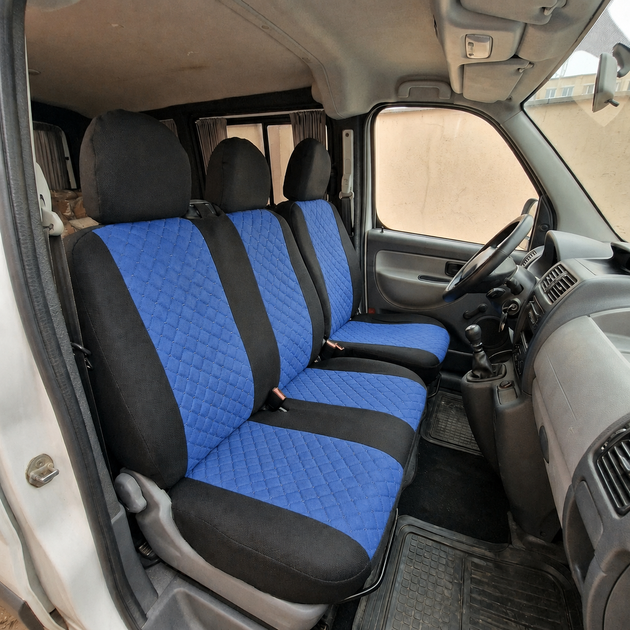Авточехлы Antar Volkswagen LT35 (LT II) Синие антара + жаккард 1+2 (ANP12-0518) - Фото 2 Авточехлы Antar Volkswagen LT35 (LT II) Синие антара + жаккард 1+2 (ANP12-0518) - изображение 2