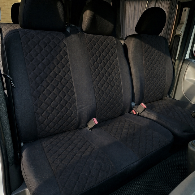 Авточехлы Antar Volkswagen LT35 (LT II) Черные антара + жаккард 1+2 (ANP12-0515) - изображение 4