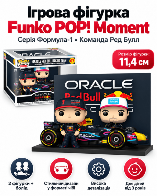 Ігрова фігурка Funko POP! Moment серії Формула-1 (Команда Ред Булл) - Фото 1 Ігрова фігурка Funko POP! Moment серії Формула-1 (Команда Ред Булл) - изображение 1