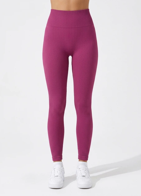 Женские бесшовные леггинсы в рубчик с моделирующим швом Giulia FLEXING LEGGINGS POWER S/M Domsor, леггинсы из микрофибры, для спорта, для тренировок - изображение 7