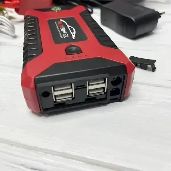 Пускозарядное устройство Jumpstarter 27JX 12 В 2 А бустер 99800 мА·ч с аккумулятором и фонарем ANS - изображение 6