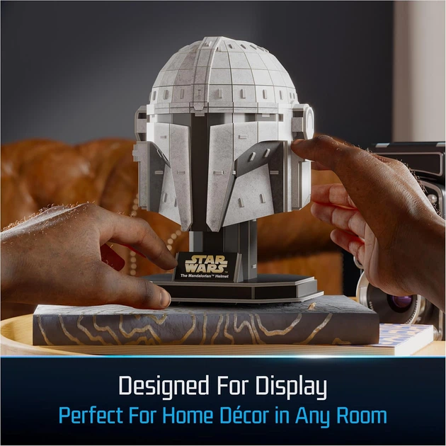 Пазл 3D Шолом Мандалорця 88 деталей Star Wars Mandalorian Helmet 3D Model 4D Build Spin Master 6070857 - зображення 5