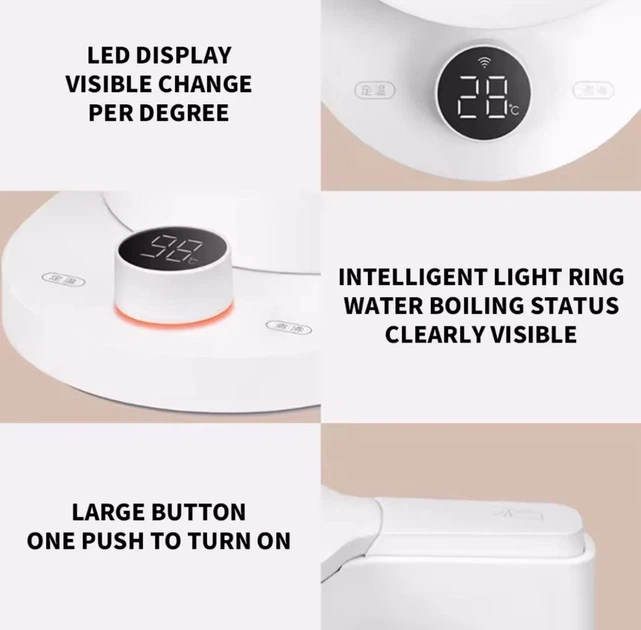 Електричний розумний чайник з вай фай Електрочайник Smart Kettle Mijia 2 Pro 1800 Вт регулювання температури - Фото 2 Електричний розумний чайник з вай фай Електрочайник Smart Kettle Mijia 2 Pro 1800 Вт регулювання температури - зображення 2
