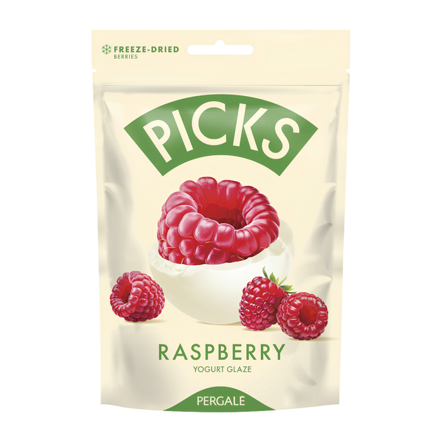 Малина в йогуртовой глазури Picks Raspberry Yogurt Glaze 90 г - Фото 1 Малина в йогуртовой глазури Picks Raspberry Yogurt Glaze 90 г - изображение 1
