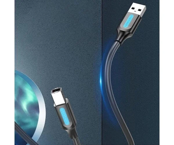 Кабель для принтера USB A Male — B Male Print 1 м (COQBF) - зображення 2