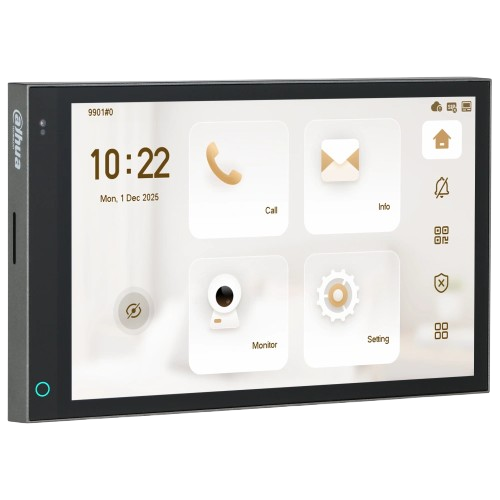 Видеодомофон с сенсорным дисплеем Dahua DHI-VTH5721A-WP 7" IPS 1024x600 WiFi Linux Black - изображение 3