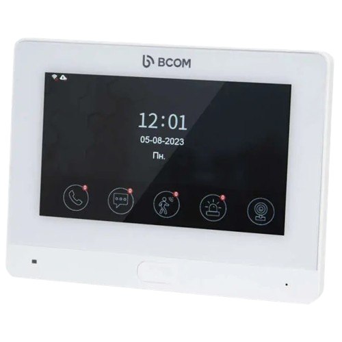 Відеодомофон із сенсорним дисплеєм BCOM BD-760FHD/T 7" IPS 1024x800 WiFi White - зображення 2