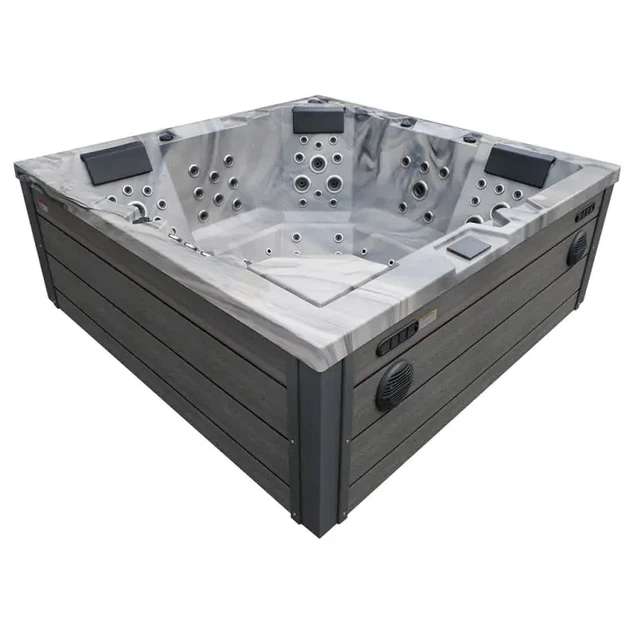 Гідромасажний СПА-басейн Aquajoy Monaco Odyssey 220×220×90 см на 5 осіб, 74 форсунки, Bluetooth, Jet LED - Фото 4 Гідромасажний СПА-басейн Aquajoy Monaco Odyssey 220×220×90 см на 5 осіб, 74 форсунки, Bluetooth, Jet LED - зображення 4