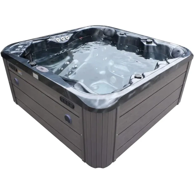 Гідромасажний СПА-басейн Aquajoy Riviera 200×200×90 см на 5 осіб, 48 масажних форсунок, Bluetooth, LED - Фото 2 Гідромасажний СПА-басейн Aquajoy Riviera 200×200×90 см на 5 осіб, 48 масажних форсунок, Bluetooth, LED - зображення 2