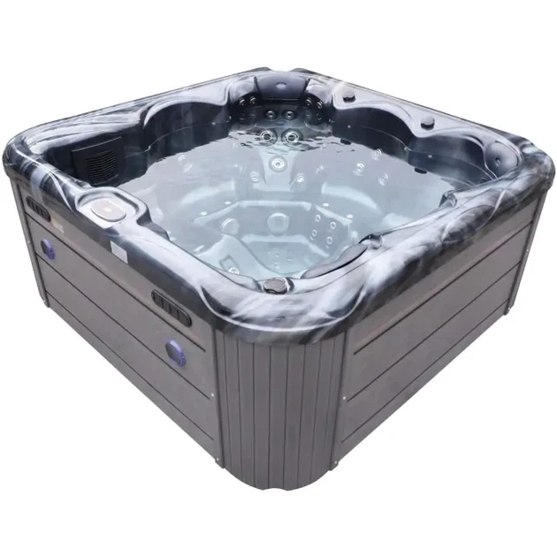 Гідромасажний СПА-басейн Aquajoy Ibiza 200×200×89 см на 6 осіб, 63 форсунки, Bluetooth, LED - зображення 3