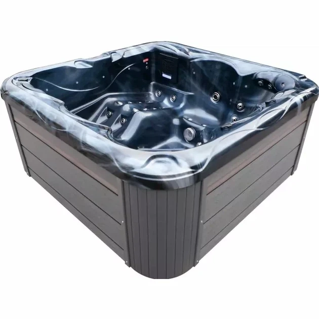 Гідромасажний СПА-басейн Aquajoy Ibiza 200×200×89 см на 6 осіб, 63 форсунки, Bluetooth, LED - зображення 6