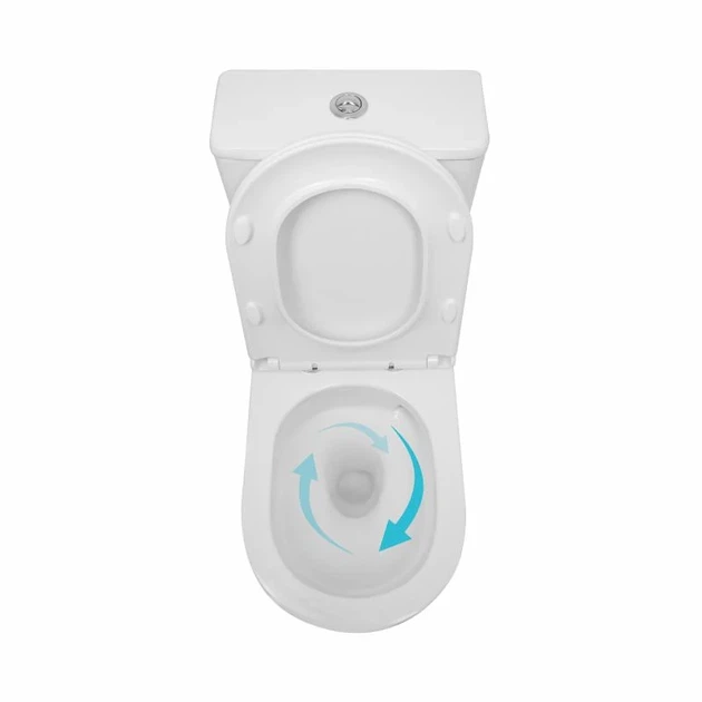 Унітаз підлоговий Qtap Presto безобідковий з сидінням Soft-close 640х340х790 мм білий - зображення 6