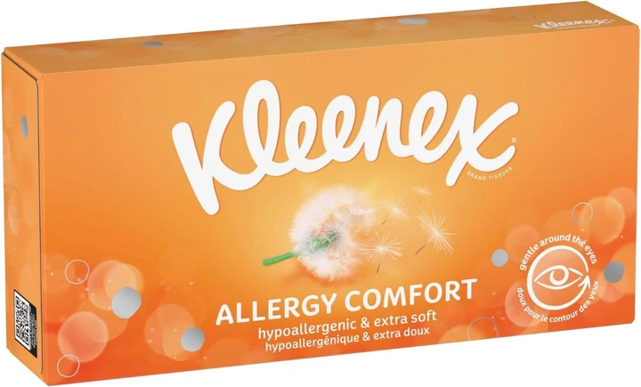 Серветки Kleenex Allergy Comfort 3211001 Білі 12x56 672 шт. - Фото 2 Серветки Kleenex Allergy Comfort 3211001 Білі 12x56 672 шт. - изображение 2