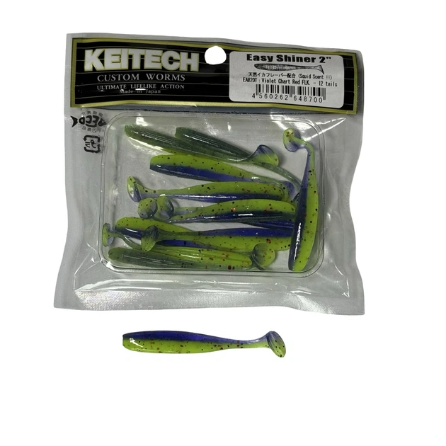 Силикон Keitech Easy Shiner 2" EA#20 violet chart red fl (12 шт/уп),1551.12.98 - Фото 1 Силикон Keitech Easy Shiner 2" EA#20 violet chart red fl (12 шт/уп),1551.12.98 - изображение 1