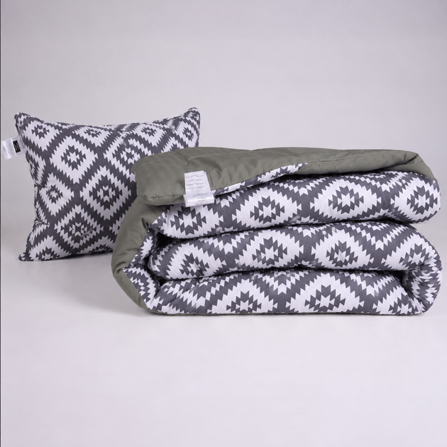 Одеяло Mirson Зимнее Полуторное 140х205 Silk №0326 Сolor Fun Line 17-0730 Silver Geo Zebra White (2200014314096) - изображение 3