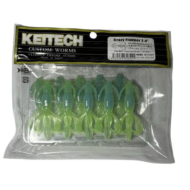 Силікон Keitech Crazy Flapper 2.4" PAL#03 Ice Chartreuse (10 шт/уп),1551.14.48 - Фото 1 Силікон Keitech Crazy Flapper 2.4" PAL#03 Ice Chartreuse (10 шт/уп),1551.14.48 - зображення 1