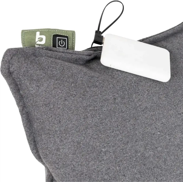 Подушка Bo-Camp Skudde USB для кемпинга с питанием от powerbank Grey - Фото 2 Подушка Bo-Camp Skudde USB для кемпинга с питанием от powerbank Grey - изображение 2