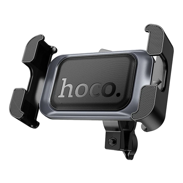 Держатель телефона Hoco H82 Vista для велосипеда, ручной зажим, фиксация с 4 углов, крепление на руль велосипеда, мотоцикла, детской коляски Black/Grey - изображение 2