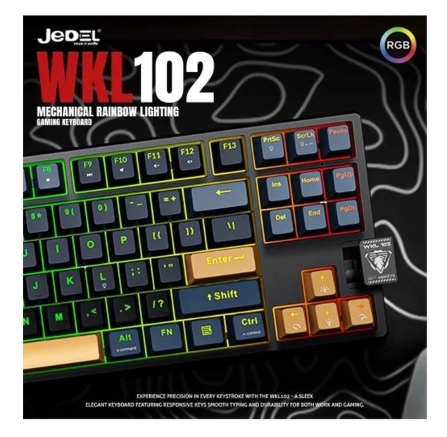 Клавиатура механическая беспроводная с подсветкой Jebel WKL-102 Tactix Pro Keyboard 4000mAh - изображение 2